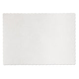 Knurl Embossed Scalloped Edge Placemats, 9.5 X 13.5, White, 1,000-carton