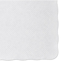 Knurl Embossed Scalloped Edge Placemats, 9.5 X 13.5, White, 1,000-carton