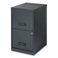 Two-drawer Vertical File Cabinet, 14.25w X 18d X 24.5h, Graphite