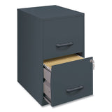 Two-drawer Vertical File Cabinet, 14.25w X 18d X 24.5h, Graphite