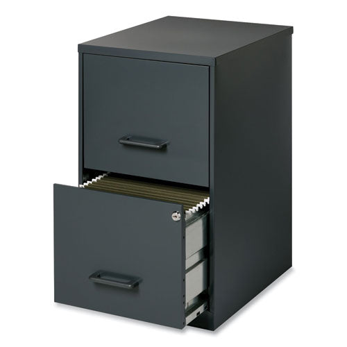 Two-drawer Vertical File Cabinet, 14.25w X 18d X 24.5h, Graphite