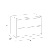 Lateral File Cabinet, 2 Letter-legal-a4-size File Drawers, Putty, 30 X 18.62 X 28