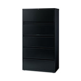 Lateral File Cabinet, 5 Letter-legal-a4-size File Drawers, Black, 30 X 18.62 X 67.62
