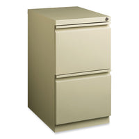 Full-width Pull 20 Deep Mobile Pedestal File, 2-drawer: File/file, Letter, Putty, 15x19.88x27.75, Ships In 4-6 Business Days