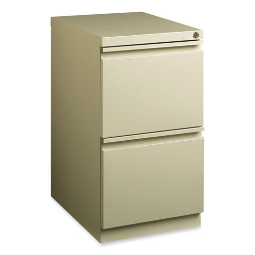 Full-width Pull 20 Deep Mobile Pedestal File, 2-drawer: File/file, Letter, Putty, 15x19.88x27.75, Ships In 4-6 Business Days
