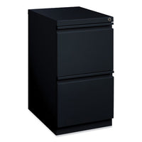 Full-width Pull 20 Deep Mobile Pedestal File, 2-drawer: File/file, Letter, Black, 15x19.88x27.75, Ships In 4-6 Business Days