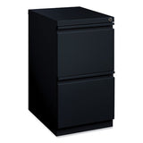 Full-width Pull 20 Deep Mobile Pedestal File, 2-drawer: File/file, Letter, Black, 15x19.88x27.75, Ships In 4-6 Business Days