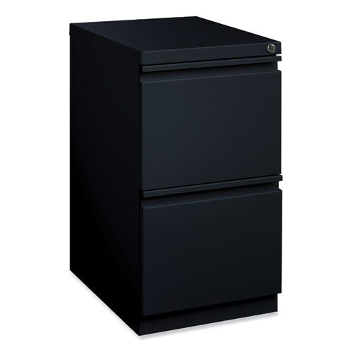 Full-width Pull 20 Deep Mobile Pedestal File, 2-drawer: File/file, Letter, Black, 15x19.88x27.75, Ships In 4-6 Business Days