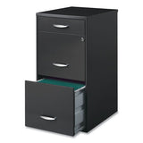 Three-drawer Utility File Cabinet, 14.5w X 18d X 27.13h, Charcoal