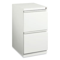 Full-width Pull 20 Deep Mobile Pedestal File, 2-drawer: File/file, Letter, White, 15x19.88x27.75, Ships In 4-6 Business Days