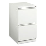 Full-width Pull 20 Deep Mobile Pedestal File, 2-drawer: File/file, Letter, White, 15x19.88x27.75, Ships In 4-6 Business Days