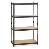 Iron Horse 2300 Rivet Shelving, Four-shelf, 36w X 18d X 60h, Black, Ships In 4-6 Business Days