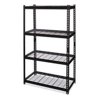 Iron Horse 2300 Wire Deck Shelving, Four-shelf, 36w X 18d X 60h, Black, Ships In 4-6 Business Days