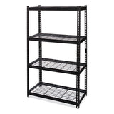 Iron Horse 2300 Wire Deck Shelving, Four-shelf, 36w X 18d X 60h, Black, Ships In 4-6 Business Days