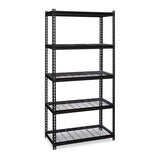 Iron Horse 2300 Wire Deck Shelving, Five-shelf, 36w X 18d X 72h, Black, Ships In 4-6 Business Days