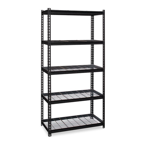 Iron Horse 2300 Wire Deck Shelving, Five-shelf, 36w X 18d X 72h, Black, Ships In 4-6 Business Days