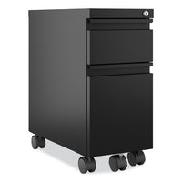 Zip Mobile Pedestal File, 2-drawer, Box/file, Legal/letter, Black, 10 X 19.88 X 21.75, Ships In 4-6 Business Days