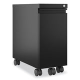 Zip Mobile Pedestal File, 1-drawer, File, Legal/letter, Black, 10 X 19.88 X 21.75, Ships In 4-6 Business Days