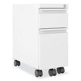 Zip Mobile Pedestal File, 2 Drawer, Box/file, Legal/letter, White, 10 X 19.88 X 21.75, Ships In 4-6 Business Days