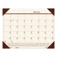 Recycled Ecotones Academic Desk Pad Calendar, 18.5 X 13, Brown Corners, 2020-2021