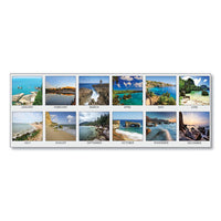 100% Recycled Earthscapes Seascapes Desk Pad Calendar, 22 X 17, 2021