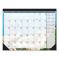 100% Recycled Earthscapes Seascapes Desk Pad Calendar, 22 X 17, 2021