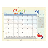 100% Recycled Seasonal Academic Desk Pad Calendar, 22 X 17, 2020-2021