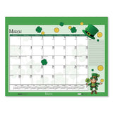 Earthscapes Seasonal Desk Pad Calendar, 22 X 17, Illustrated Holiday, 2021