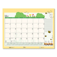 Earthscapes Seasonal Desk Pad Calendar, 22 X 17, Illustrated Holiday, 2021