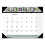 100% Recycled Geometric Desk Pad Calendar, 22 X 17, 2021