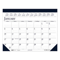 Recycled Two-color Monthly Desk Pad Calendar, 18.5 X 13, 2021