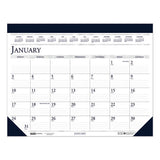 Recycled Two-color Monthly Desk Pad Calendar, 18.5 X 13, 2021
