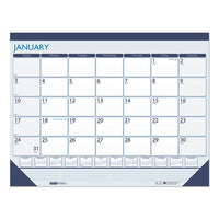 100% Recycled Contempo Desk Pad Calendar, 22 X 17, Blue, 2021