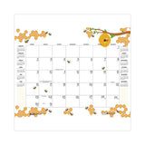 Recycled Honeycomb Desk Pad Calendar, 22 X 17, White-multicolor Sheets, Brown Corners, 12-month (aug To July): 2023
