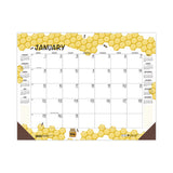 Recycled Honeycomb Desk Pad Calendar, 18.5 X 13, White-multicolor Sheets, Brown Corners, 12-month (jan To Dec): 2023