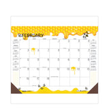 Recycled Honeycomb Desk Pad Calendar, 22 X 17, White-multicolor Sheets, Brown Corners, 12-month (jan To Dec): 2023