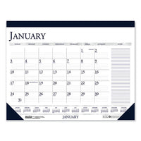 Recycled Two-color Monthly Desk Pad Calendar With Large Notes Section, 22 X 17, 2021