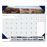 Recycled Mountains Of The World Photo Monthly Desk Pad Calendar, 22 X 17, 2021