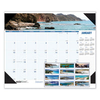 Recycled Coastlines Photographic Monthly Desk Pad Calendar, 22 X 17, 2021
