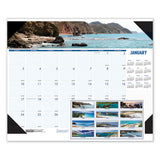 Recycled Coastlines Photographic Monthly Desk Pad Calendar, 22 X 17, 2021