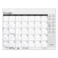 100% Recycled Contempo Desk Pad Calendar, 18.5 X 13, Wild Flowers, 2021