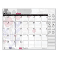 100% Recycled Contempo Desk Pad Calendar, 18.5 X 13, Wild Flowers, 2021