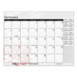 100% Recycled Contempo Desk Pad Calendar, 18.5 X 13, Wild Flowers, 2021