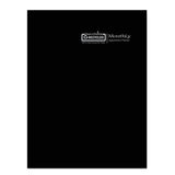 Recycled Ruled Planner With Stitched Leatherette Cover, 11 X 8.5, Black, 2020-2022