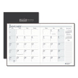 Recycled Ruled Planner With Stitched Leatherette Cover, 11 X 8.5, Black, 2020-2022