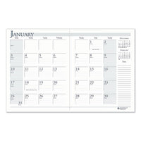 Recycled Ruled Planner With Stitched Leatherette Cover, 11 X 8.5, Black, 2020-2022