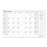 Recycled Ruled Planner With Stitched Leatherette Cover, 11 X 8.5, Black, 2020-2022