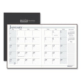 Recycled Ruled Planner With Stitched Leatherette Cover, 11 X 8.5, Black, 2020-2022