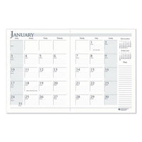 Recycled Ruled Planner With Stitched Leatherette Cover, 10 X 7, Black, 2020-2022