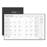 Recycled Ruled Planner With Stitched Leatherette Cover, 10 X 7, Black, 2020-2022